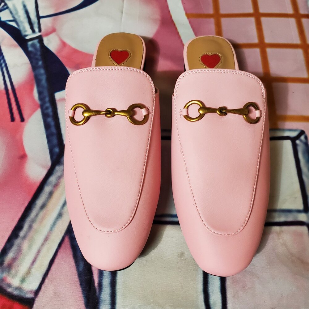 Vertundy Women's Mules Low Heel Flats Leather Slip On Backless Sandals women 10 - Picture 9 of 11
